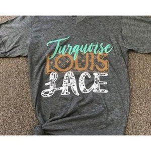 Turquoise Louis Lace Tee Medium